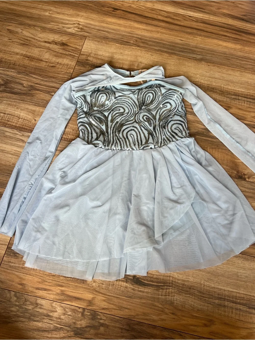 Weissman Light Blue & Silver Girls Dance Costume XLC